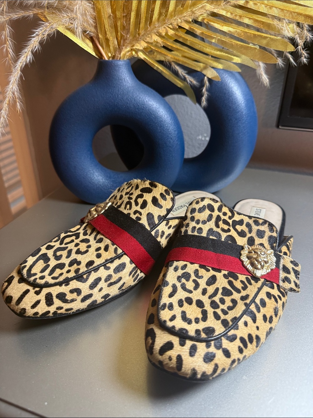 Used Steve Madden Karisma Leopard Print Slip-On Mules Size 11.